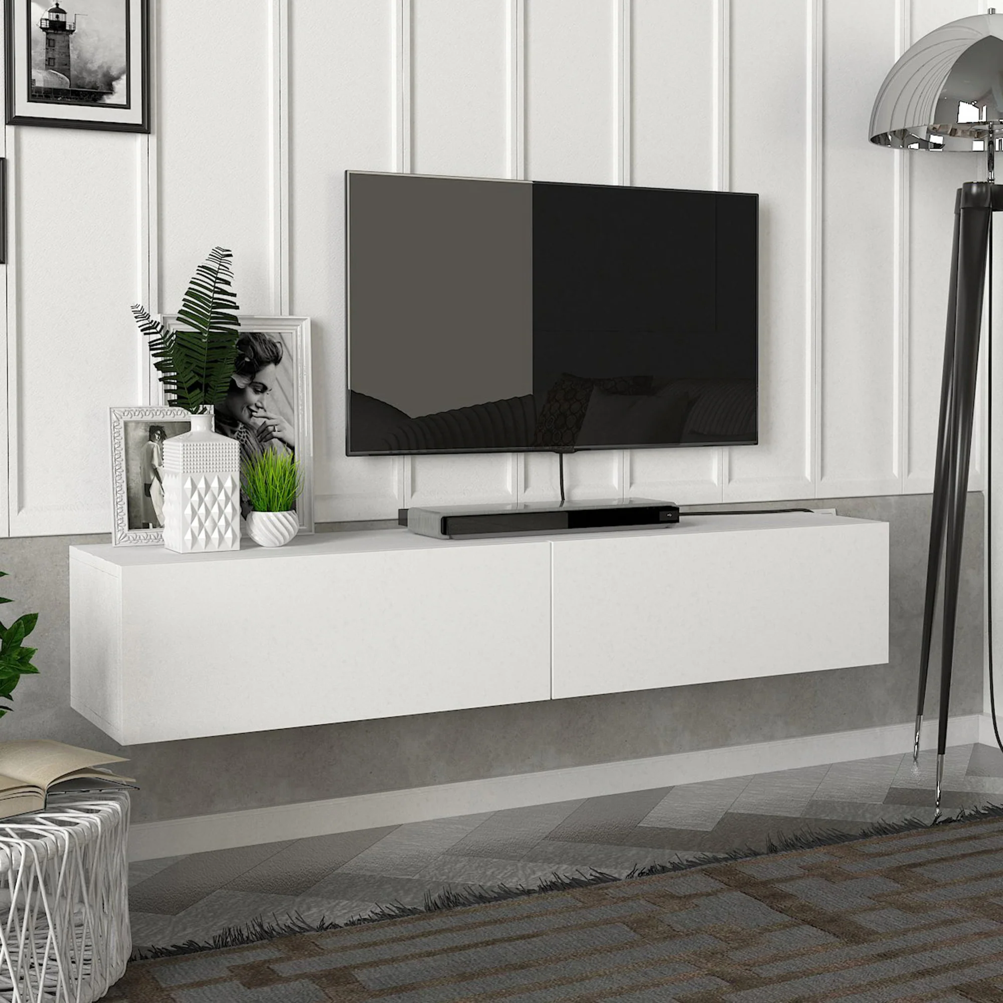 [en.casa] Tv-meubel Toivakka zwevend 135x31x25 cm - 7 varianten - Image 8
