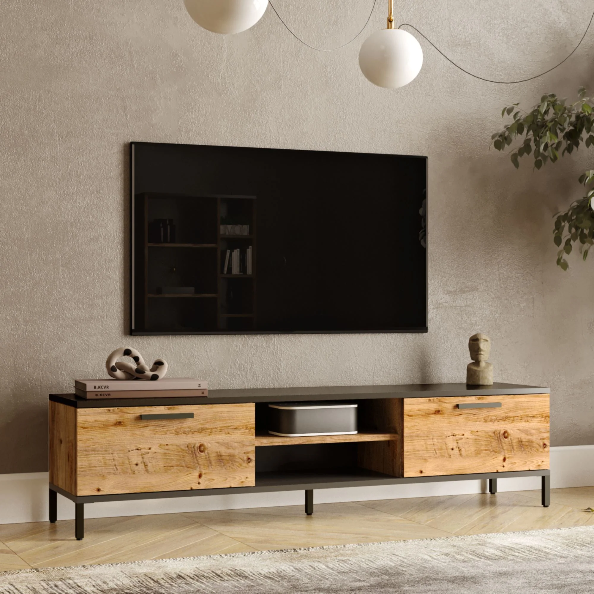 [en.casa] TV-meubel Lempäälä 39x160x35 cm - 5 varianten