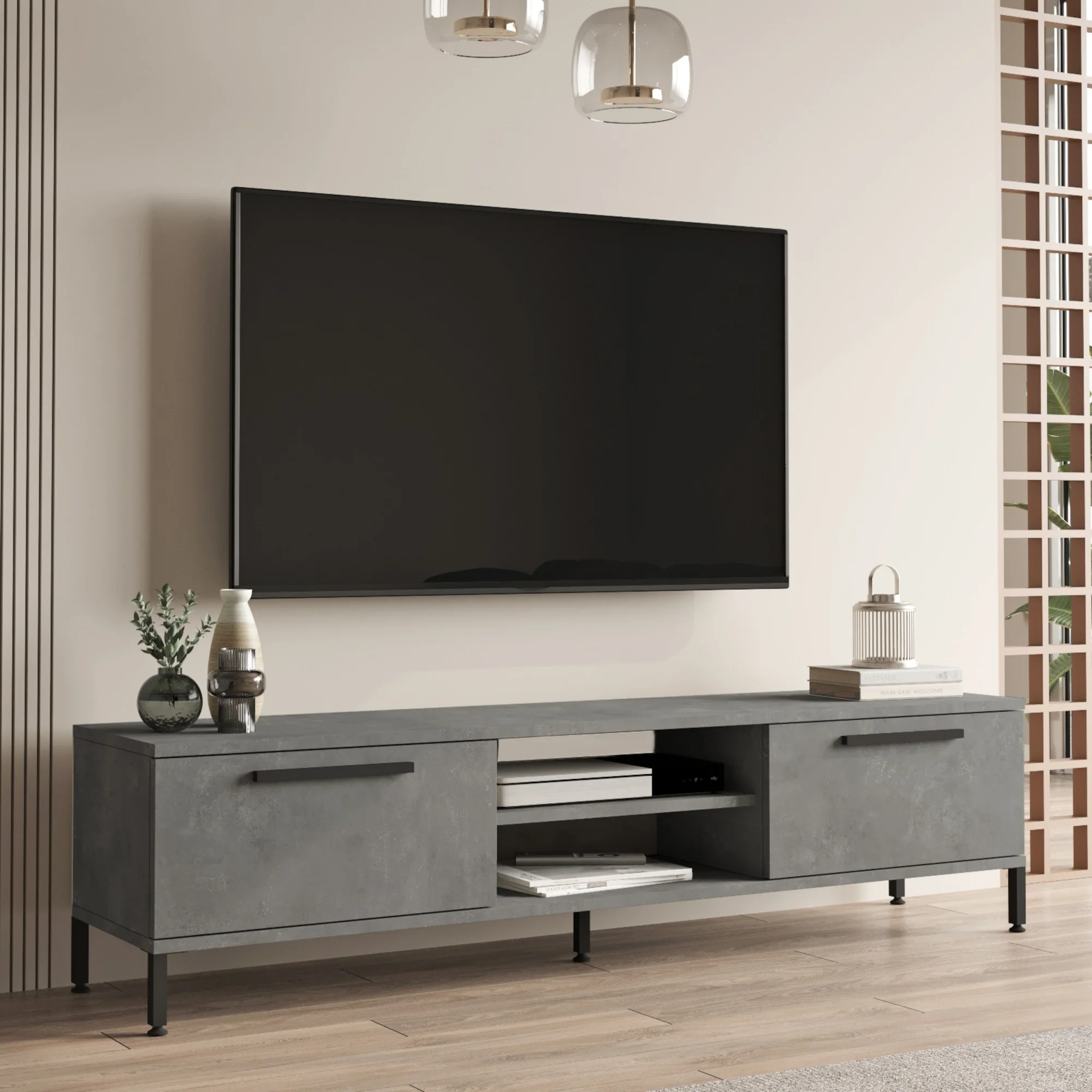 [en.casa] TV-meubel Lempäälä 39x160x35 cm - 5 varianten - Image 5