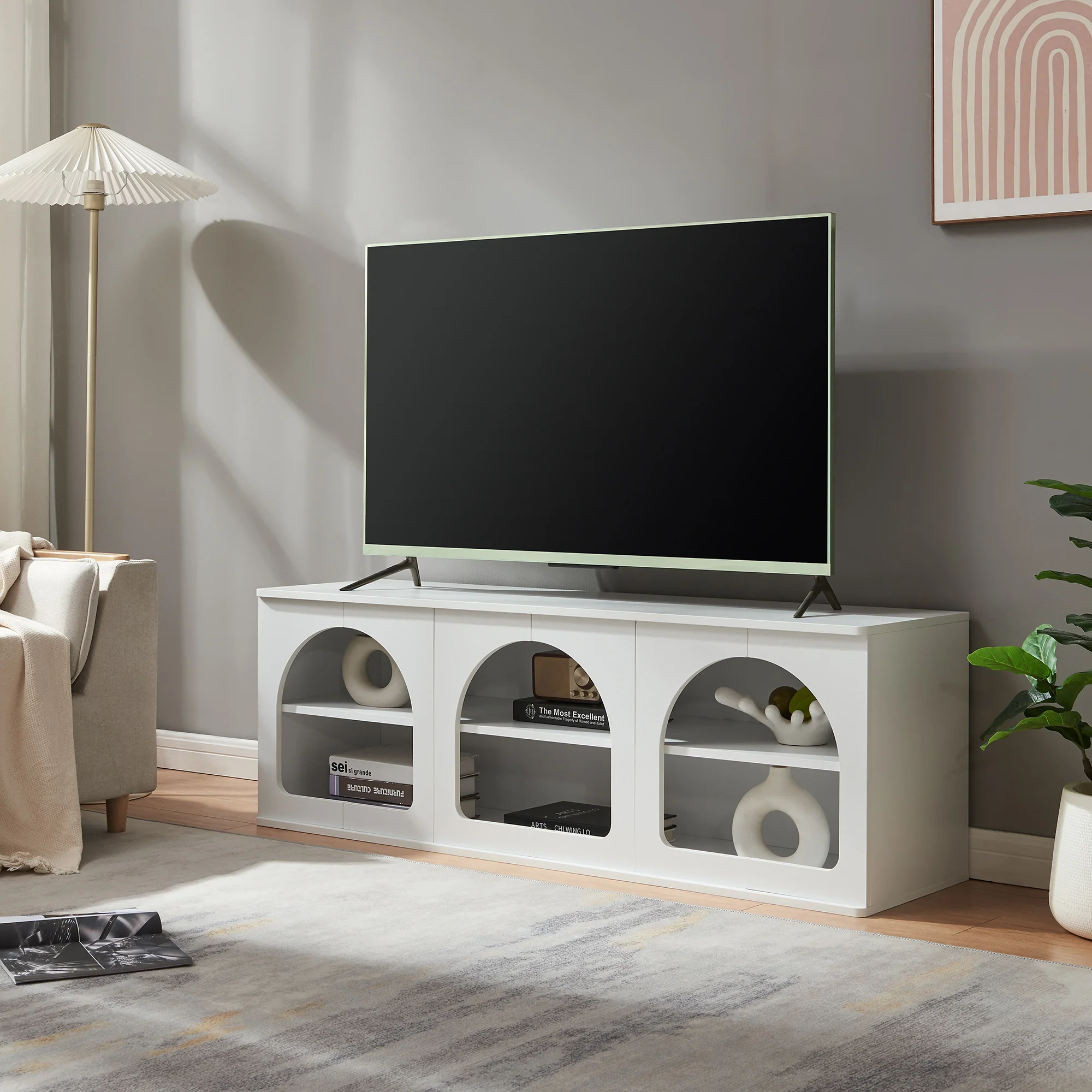 Tv-meubel Trorhun 140x38x48 cm [en.casa] - Image 3