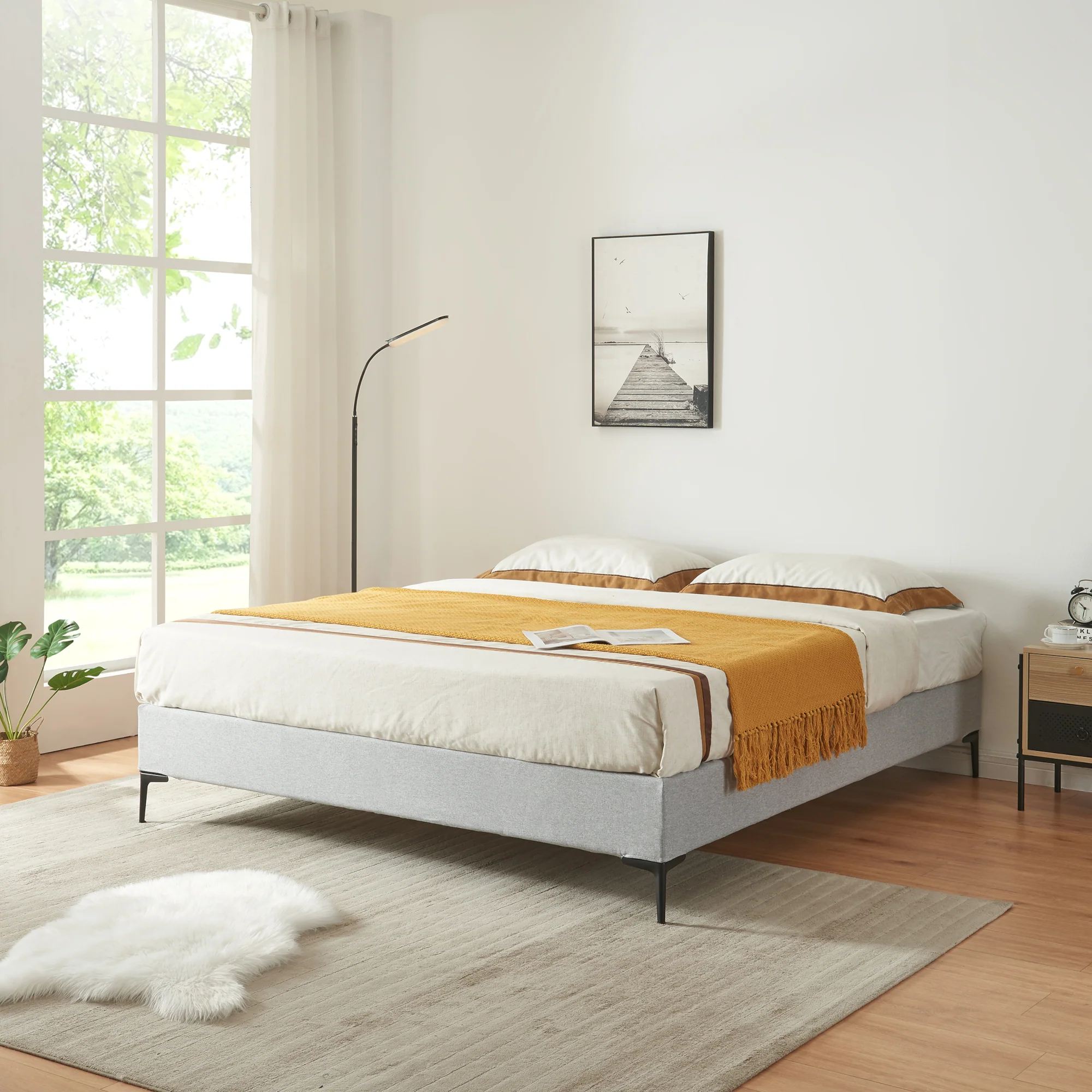 Tweepersoonsbed Lilla met bedbodem [en.casa] - Image 9
