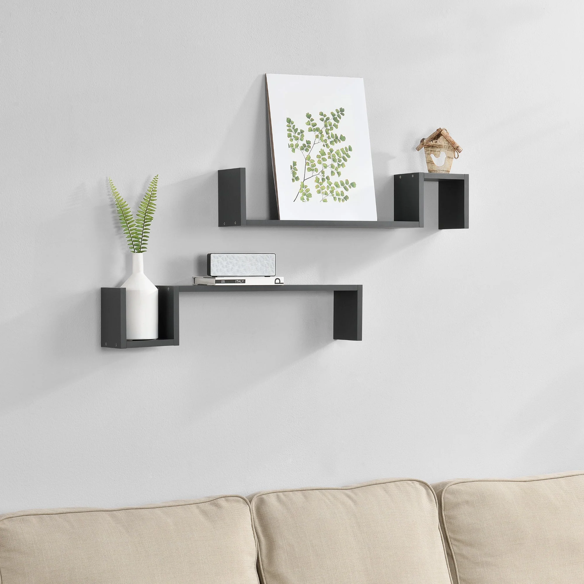 [en.casa]® Design wandplank - wandkast - verschillende modellen - Image 104