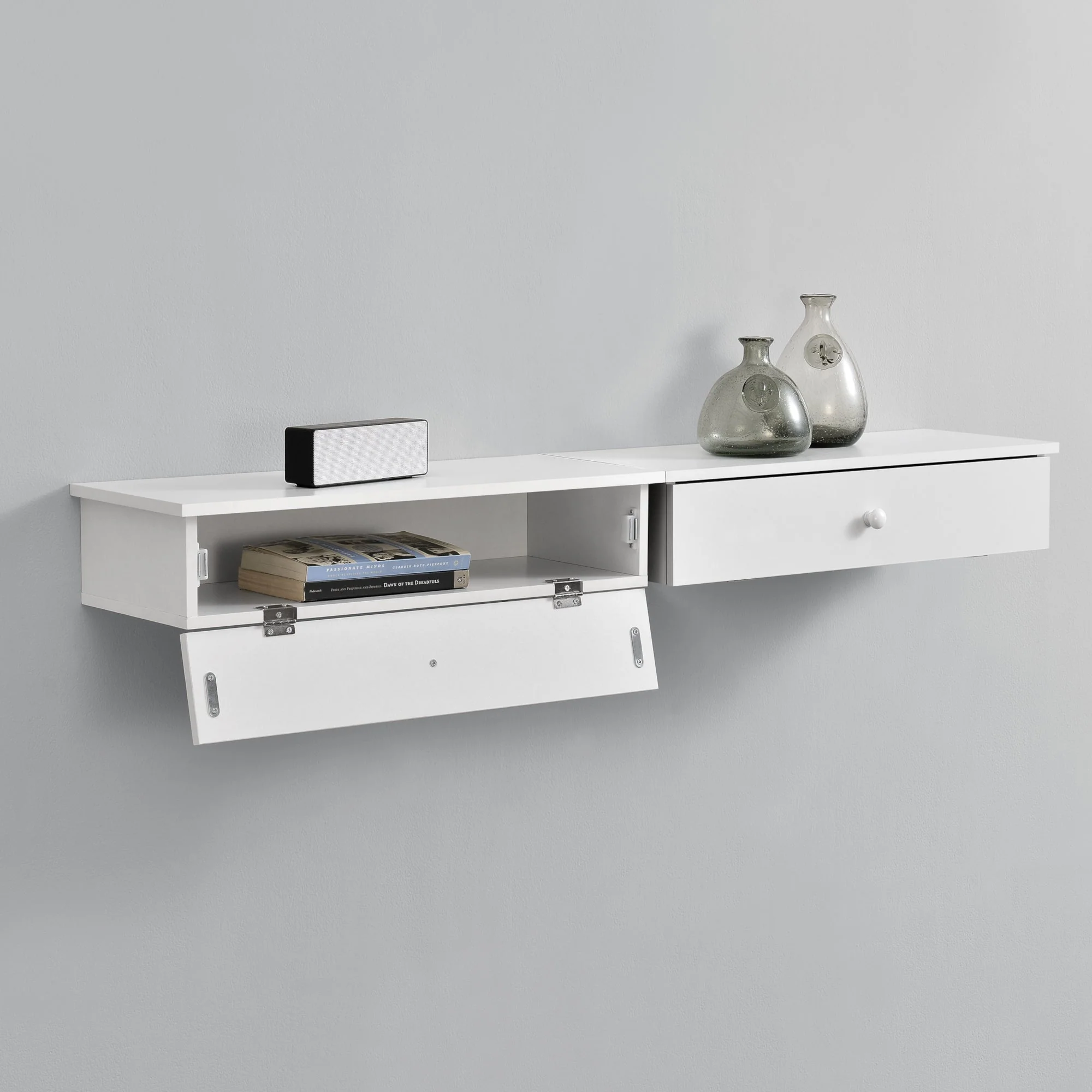 [en.casa] Wandplank met deur 2 stuks set - verschillende kleuren - Image 5