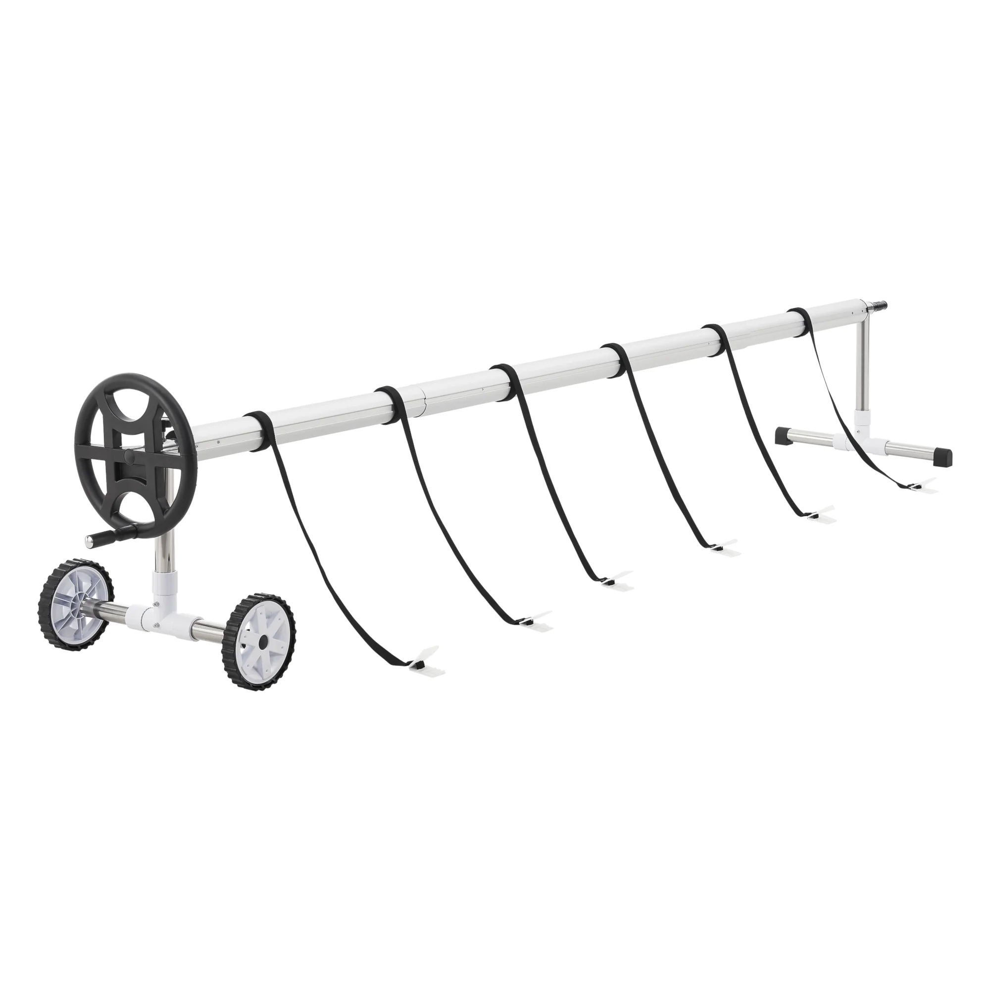 [en.casa] Oprolsysteem Amorgo voor zwembad afdekzeil 300-630 cm